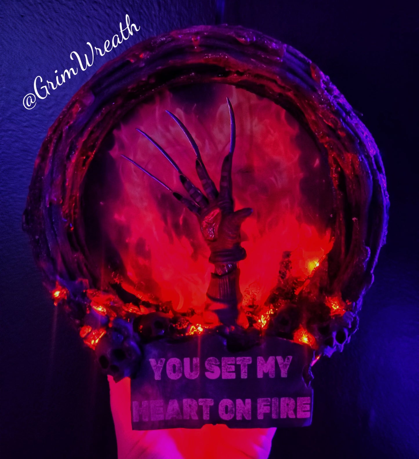 Heart on Fire Mini Wreath