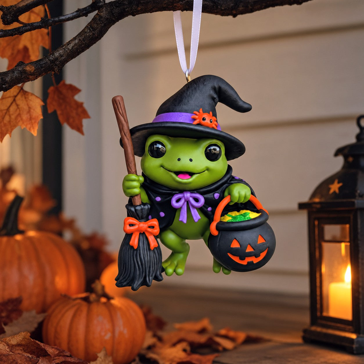 Froggy the Witch Ornament + Collector's Card