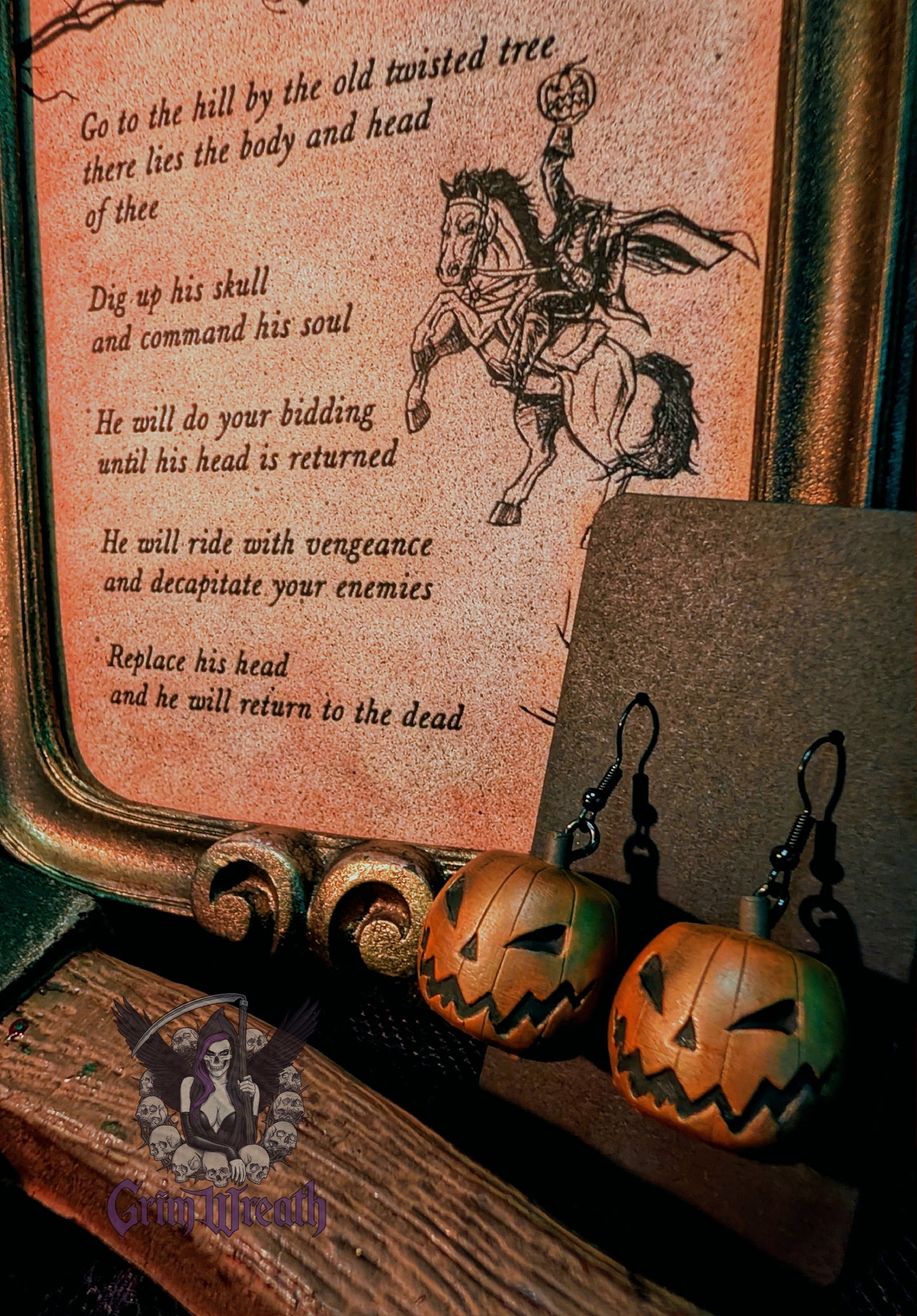Sleepy Hollow Pumpkin Earrings
