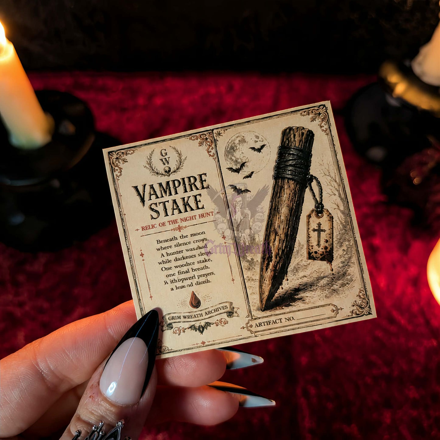 Vampire Stake Necklace + Collector's Card