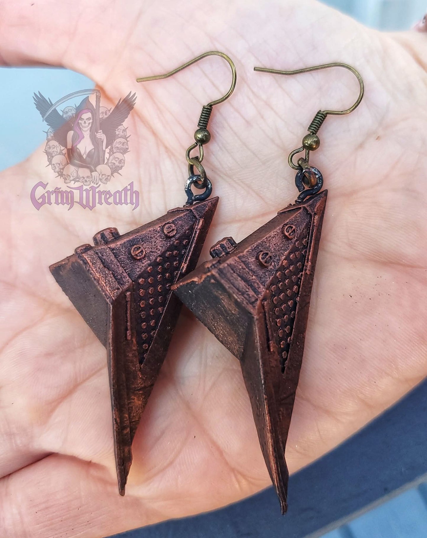 Pyramid Head Earrings