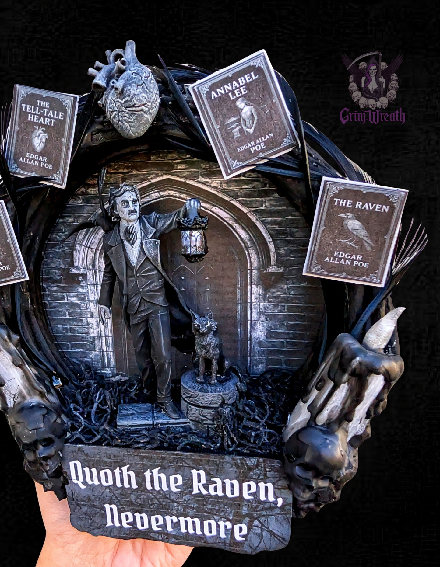Poe's Shadow Mini Wreath