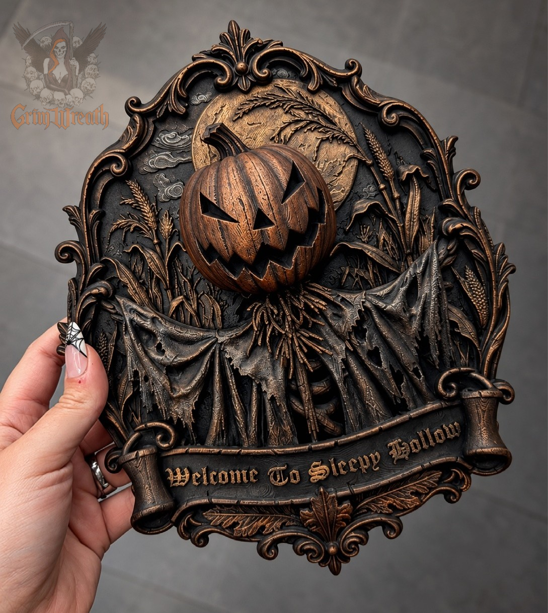Sleepy Hollow Scarecrow Wall Plaque