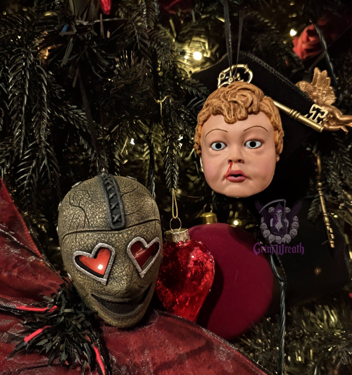 Cupid Mask Killer Ornament