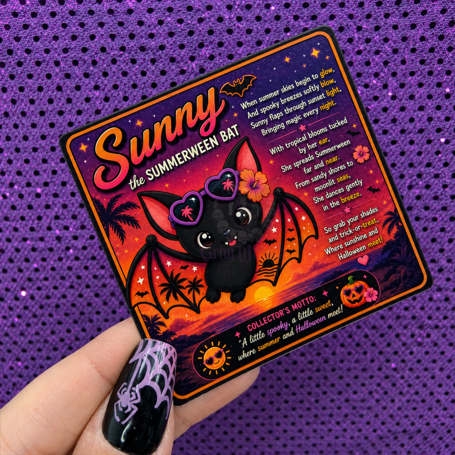 Sunny the Summerween Bat Ornament + Collector's Card