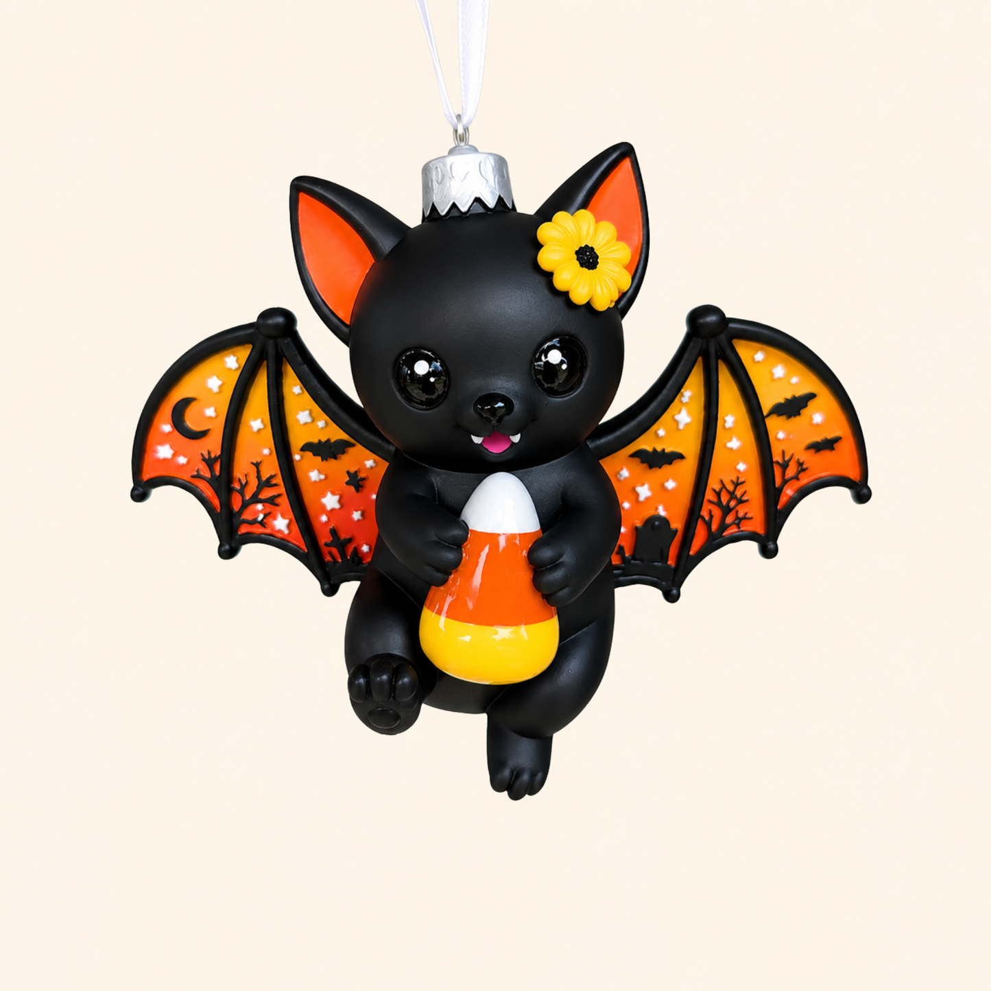 Candi the Candy Corn Bat Ornament + Collector's Card