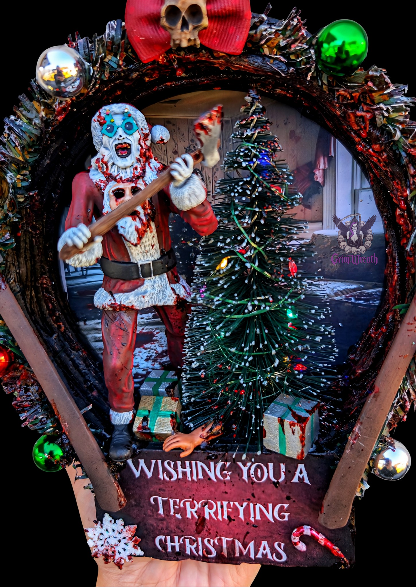 Terrifying Christmas Mini Wreath