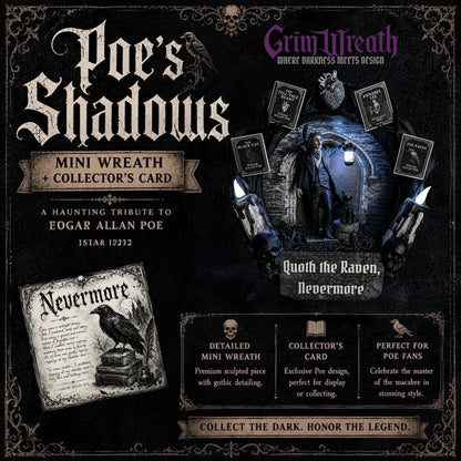 Poe's Shadow Mini Wreath + Collector's Card