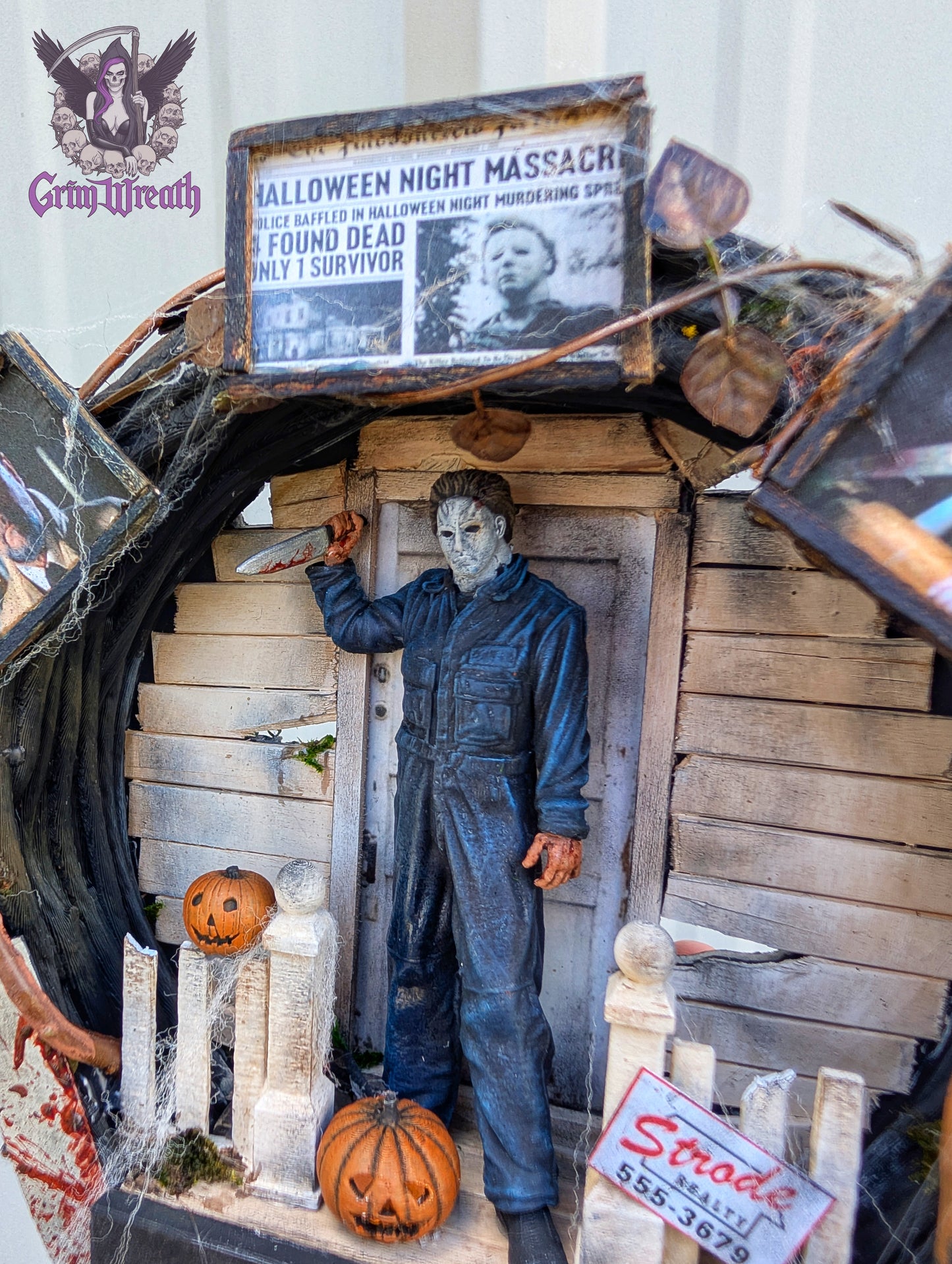 Horror in Haddonfield Mini Wreath