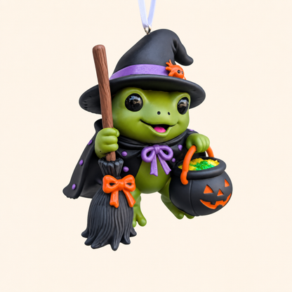 Froggy the Witch Ornament + Collector's Card