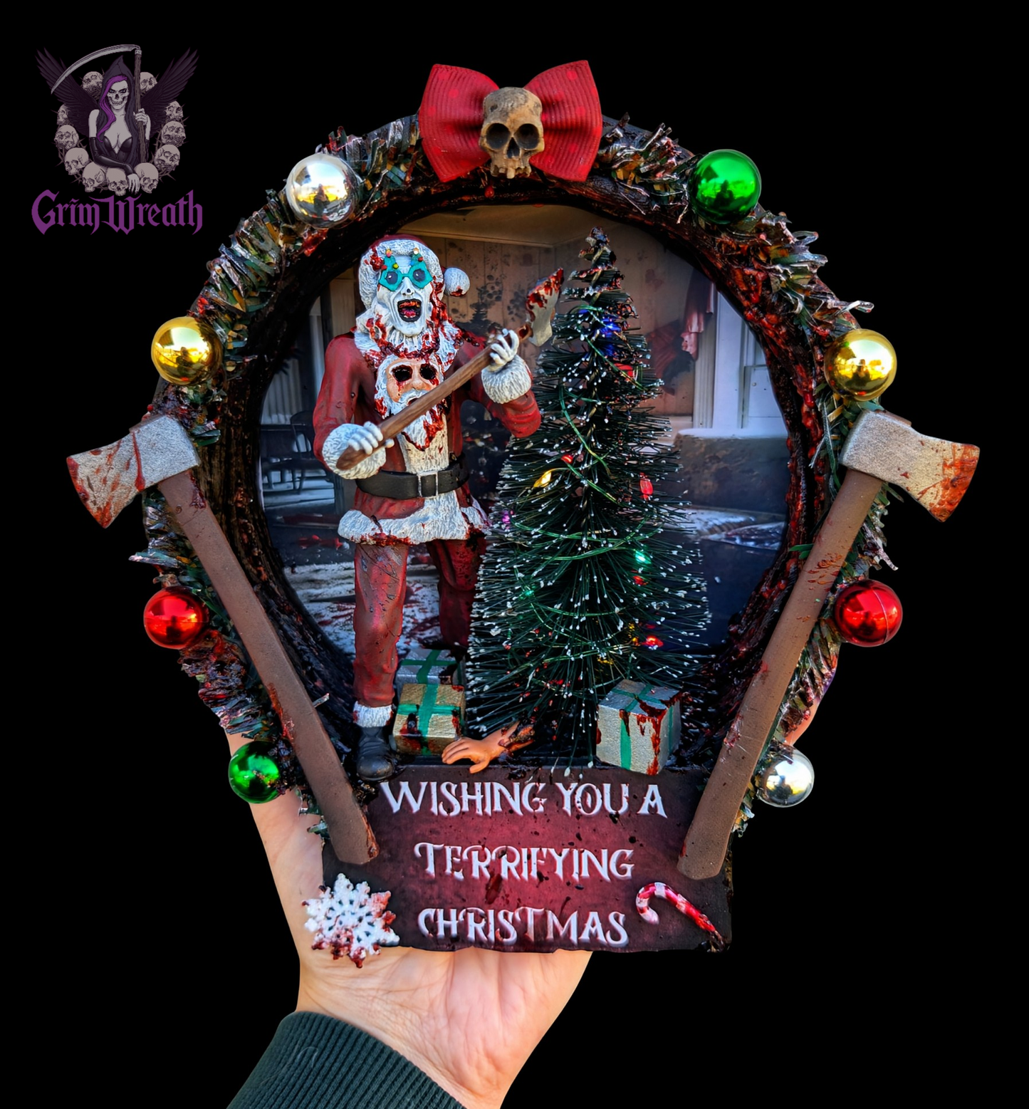Terrifying Christmas Mini Wreath