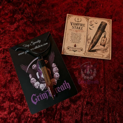 Vampire Stake Necklace + Collector's Card