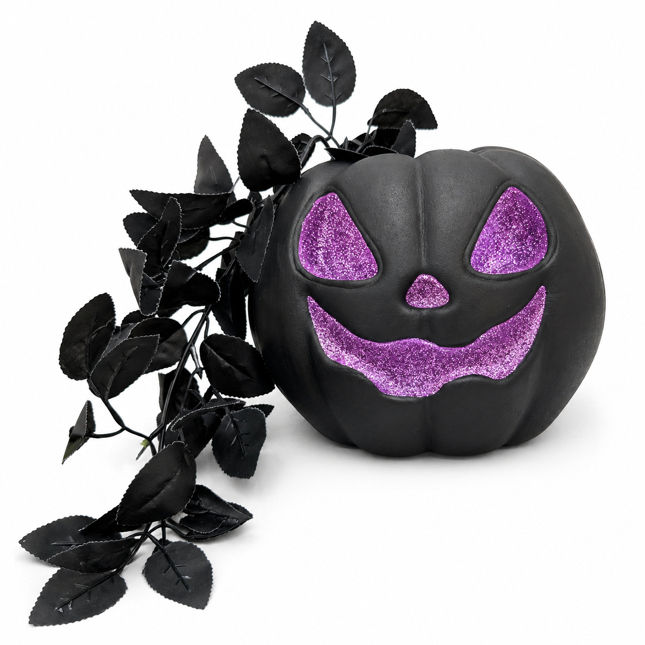 Toxic Purple Glitter Pumpkin Planter