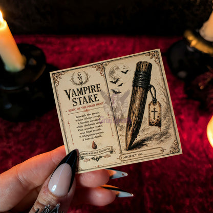 Vampire Stake Necklace + Collector's Card