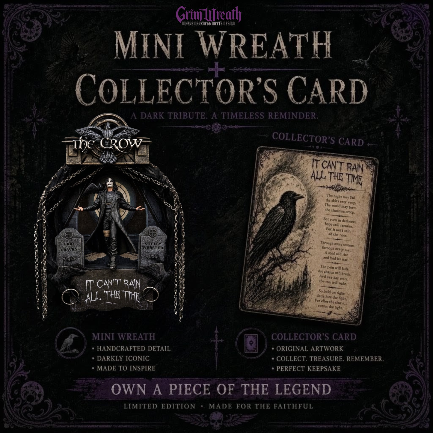 It Can't Rain All the Time Mini Wreath + Collector's Card
