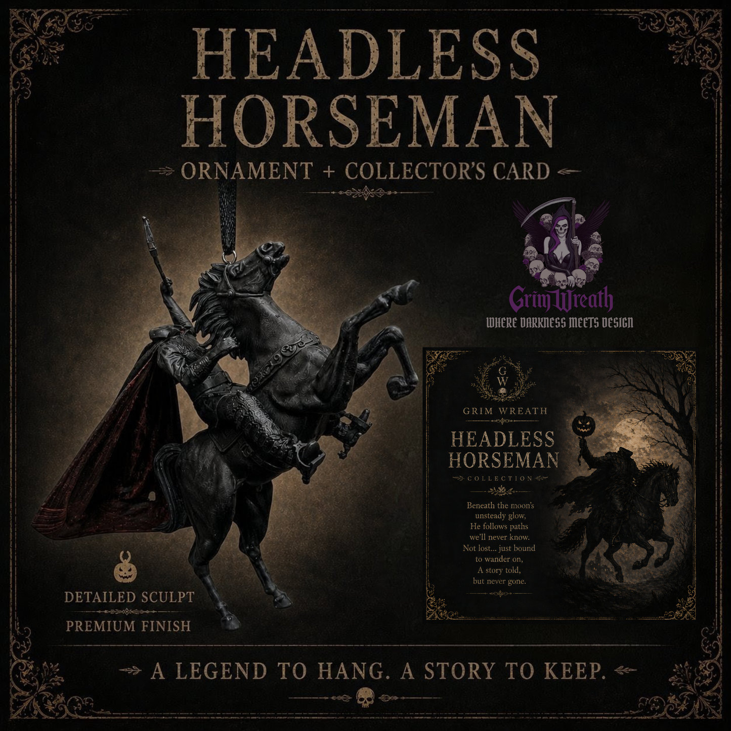 Headless Horseman Ornament + Collector's Card