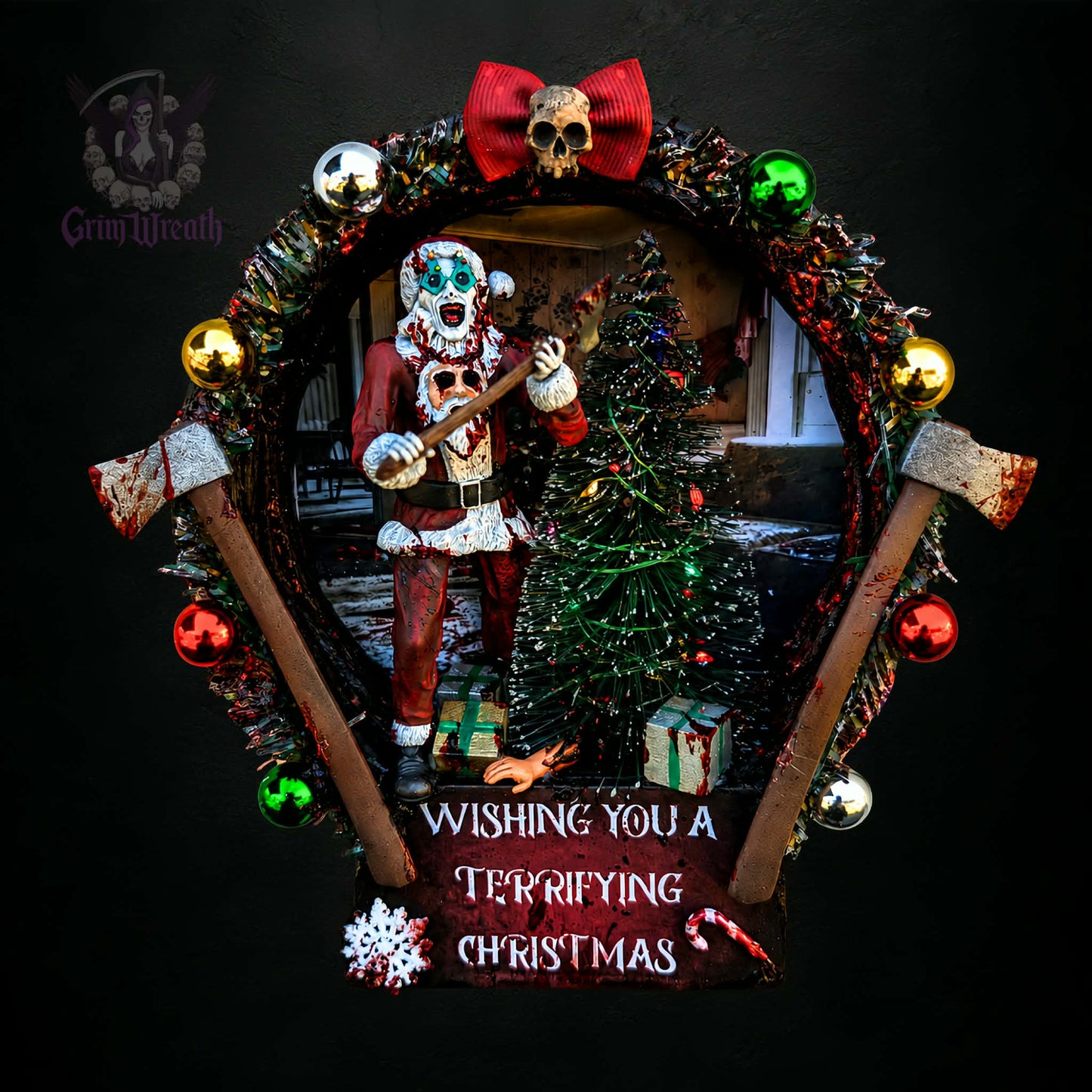 Terrifying Christmas Mini Wreath