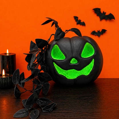 Hot Ghoul Glitter Pumpkin Planter