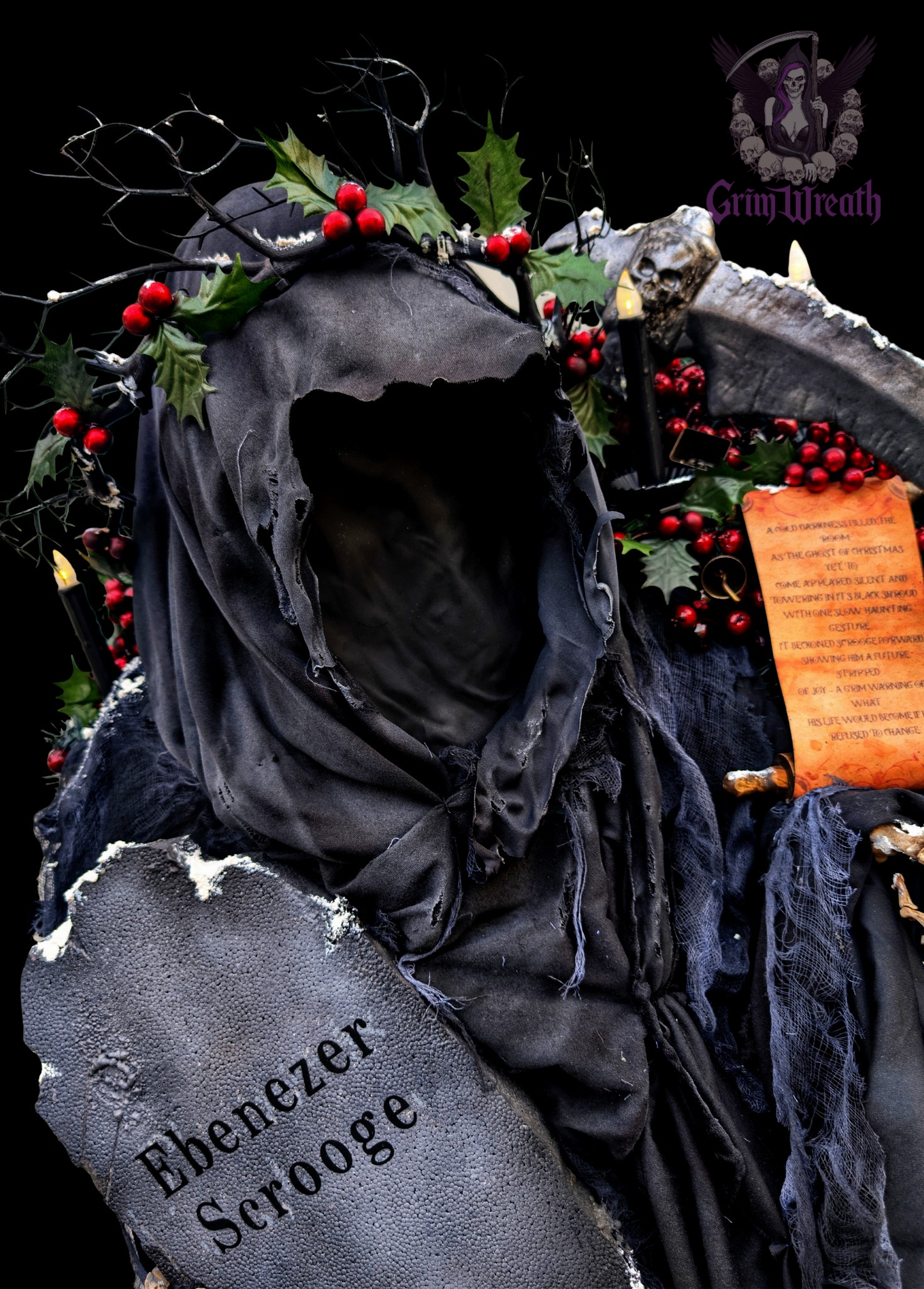 Ghost of Christmas Yet to Come Wreath