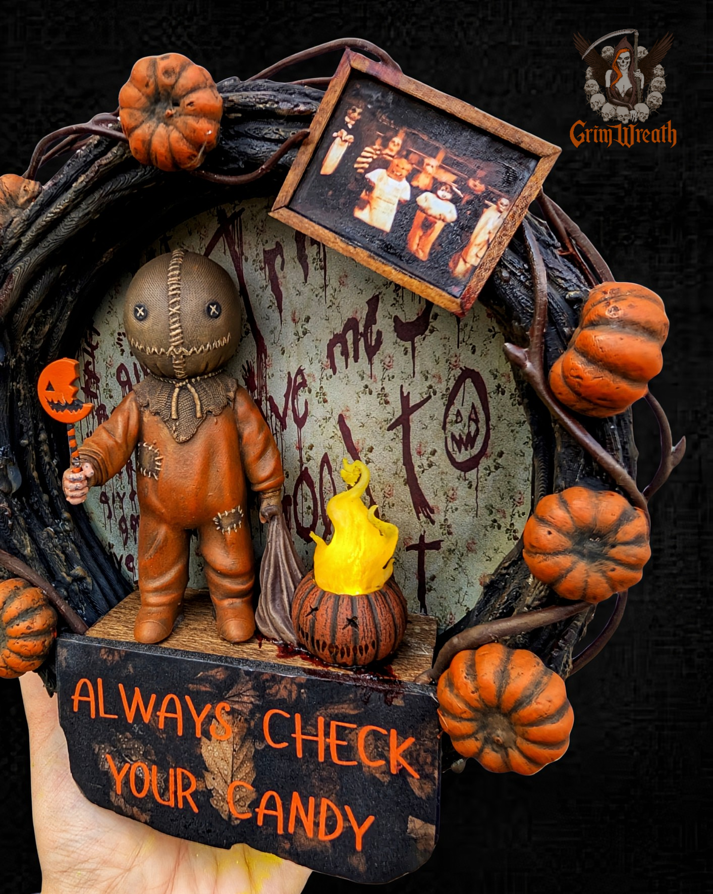Tricks and Treats Mini Wreath