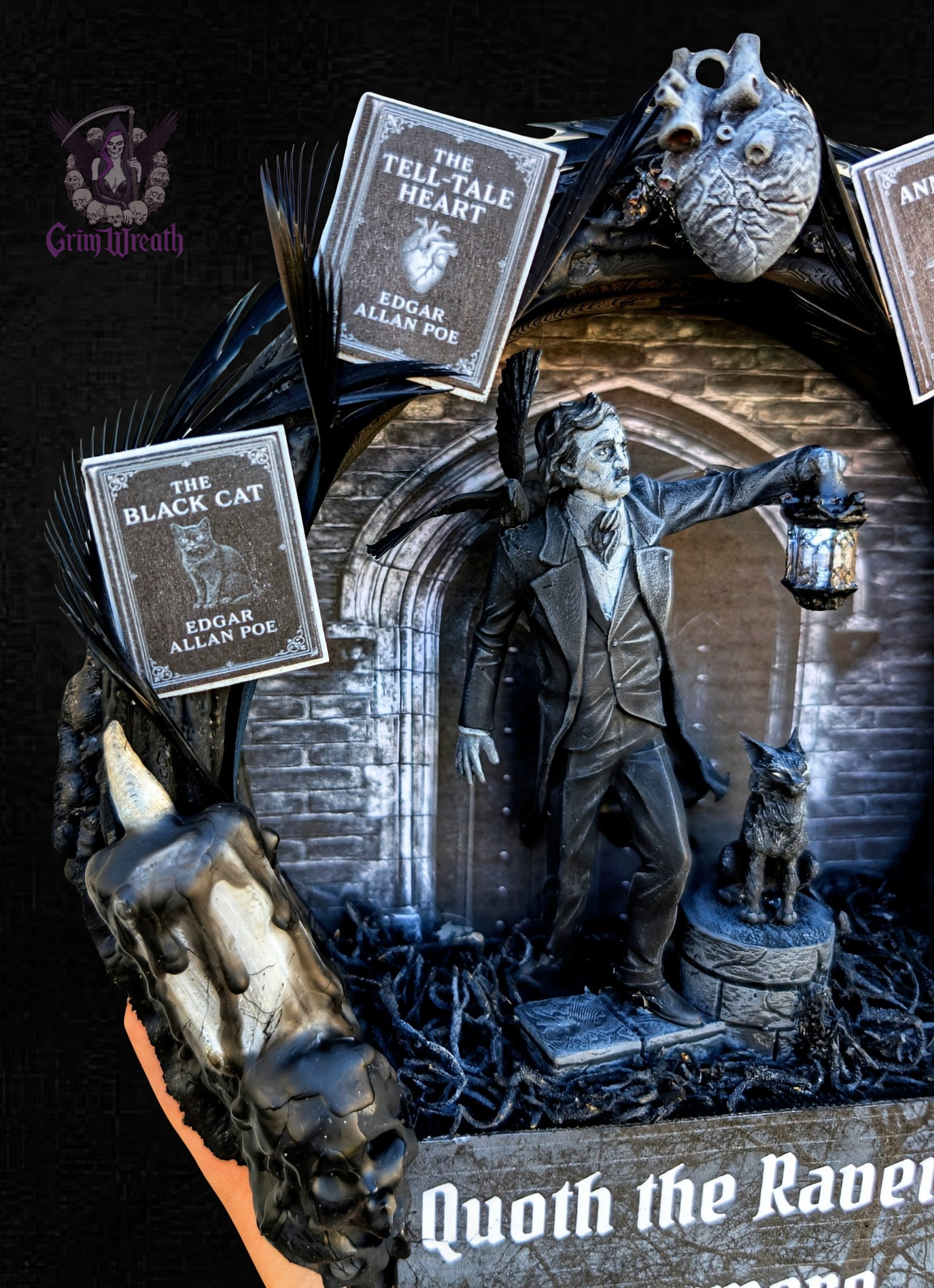 Poe's Shadow Mini Wreath