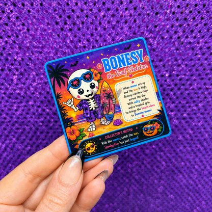 Bonesy the Surf Skeleton Ornament + Collector's Card