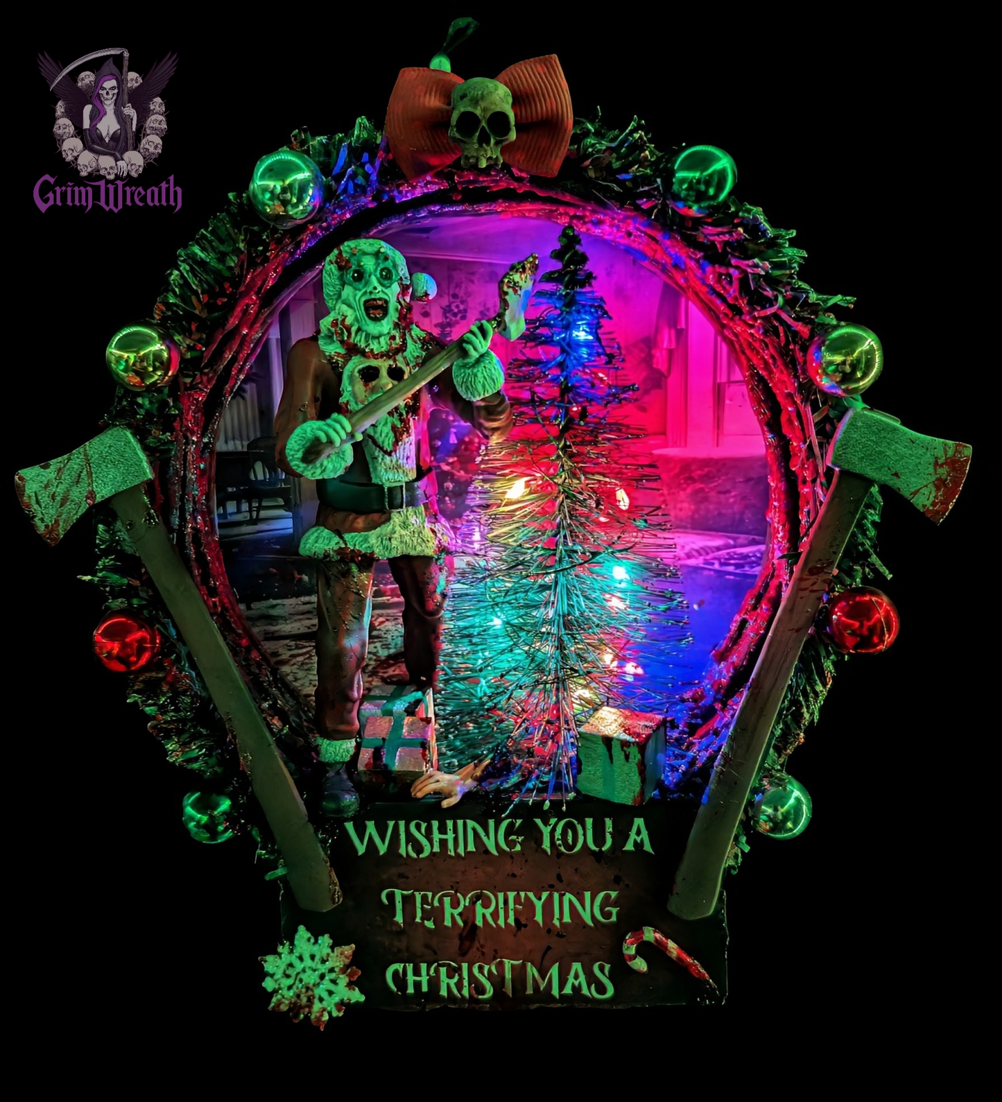 Terrifying Christmas Mini Wreath