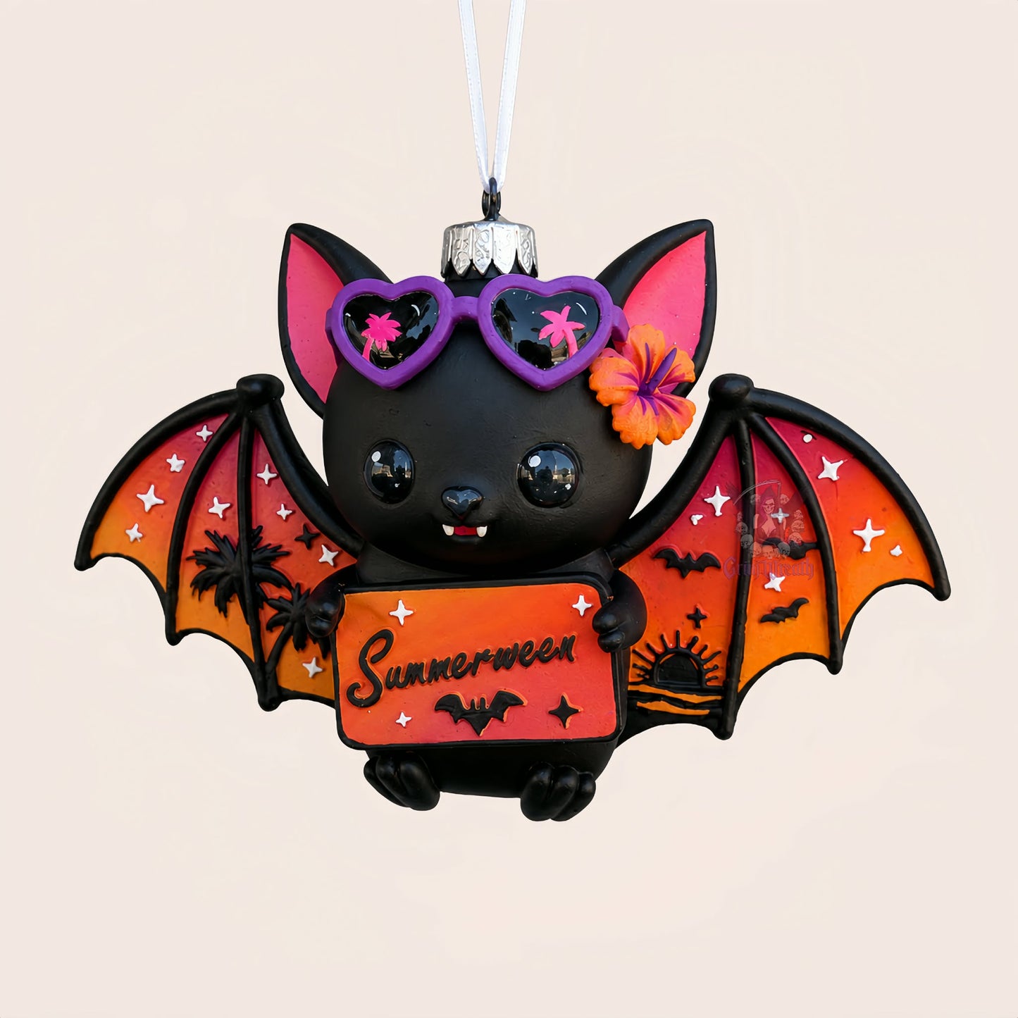 Sunny the Summerween Bat Ornament + Collector's Card