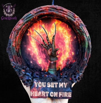 Heart on Fire Mini Wreath