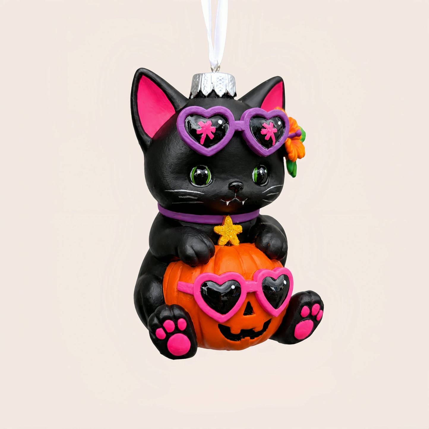 Kiki the Beach Kitty Ornament + Collector's Card