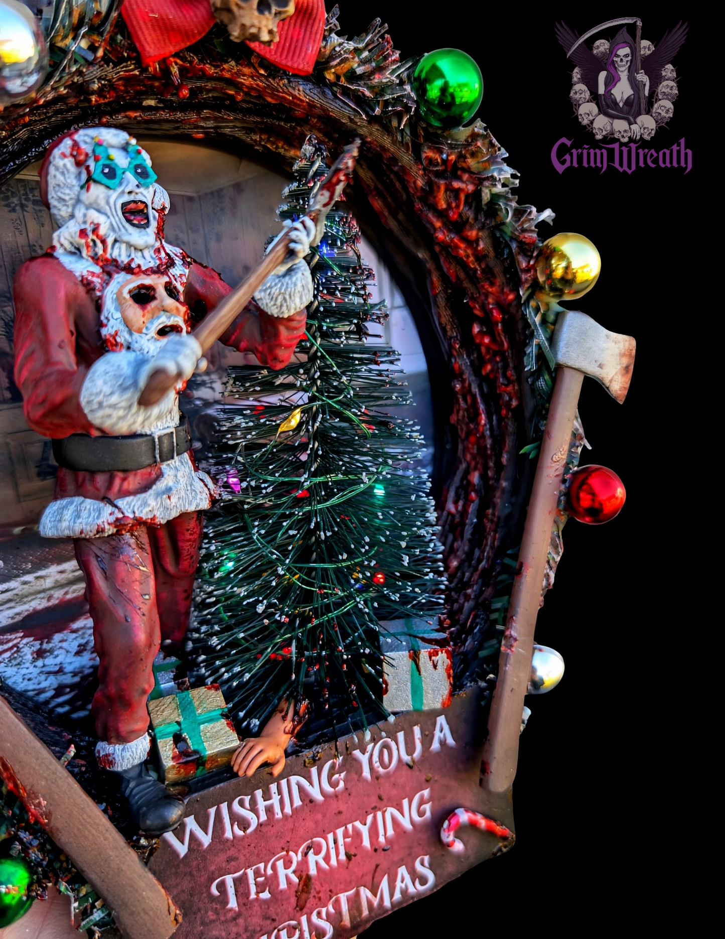 Terrifying Christmas Mini Wreath