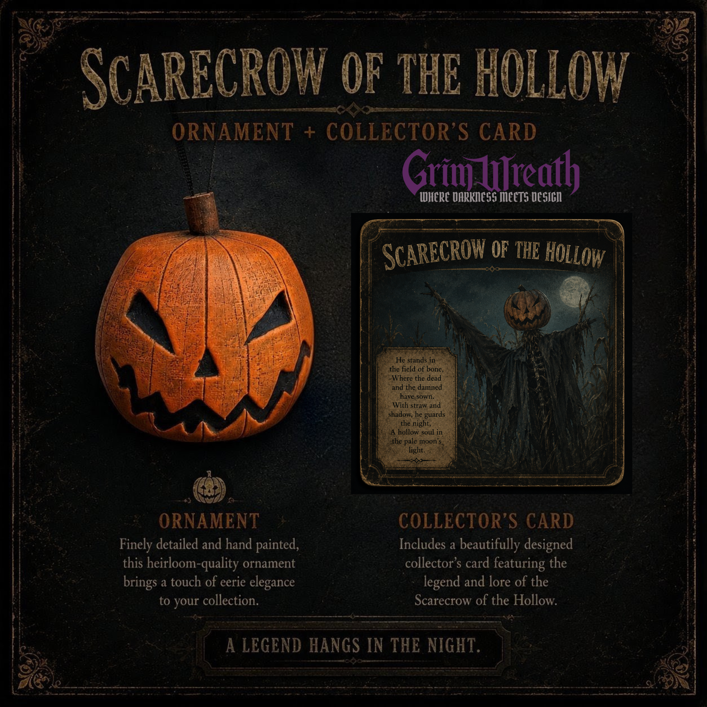 Scarecrow of the Hollow Ornament + Collector's Card